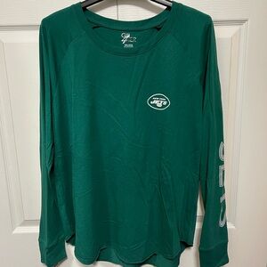 G-III Official NFL New York Jets Green Women's Long Sleeve Tee | Size XXL